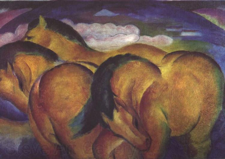 Franz Marc Little Yellow Horses (nn03) France oil painting art